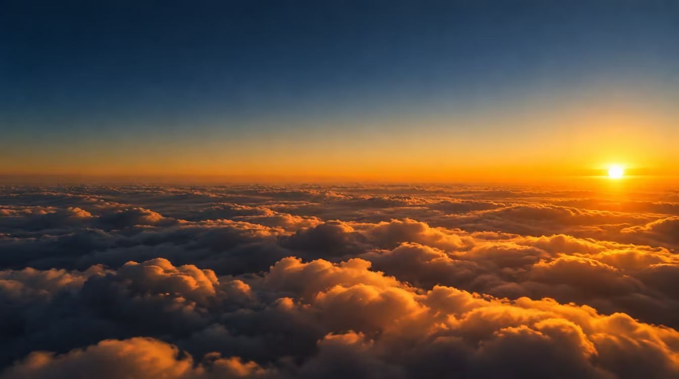 Sunrise above the clouds